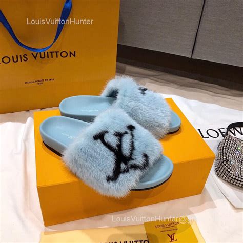 louis vuitton fur mules|Louis Vuitton flats.